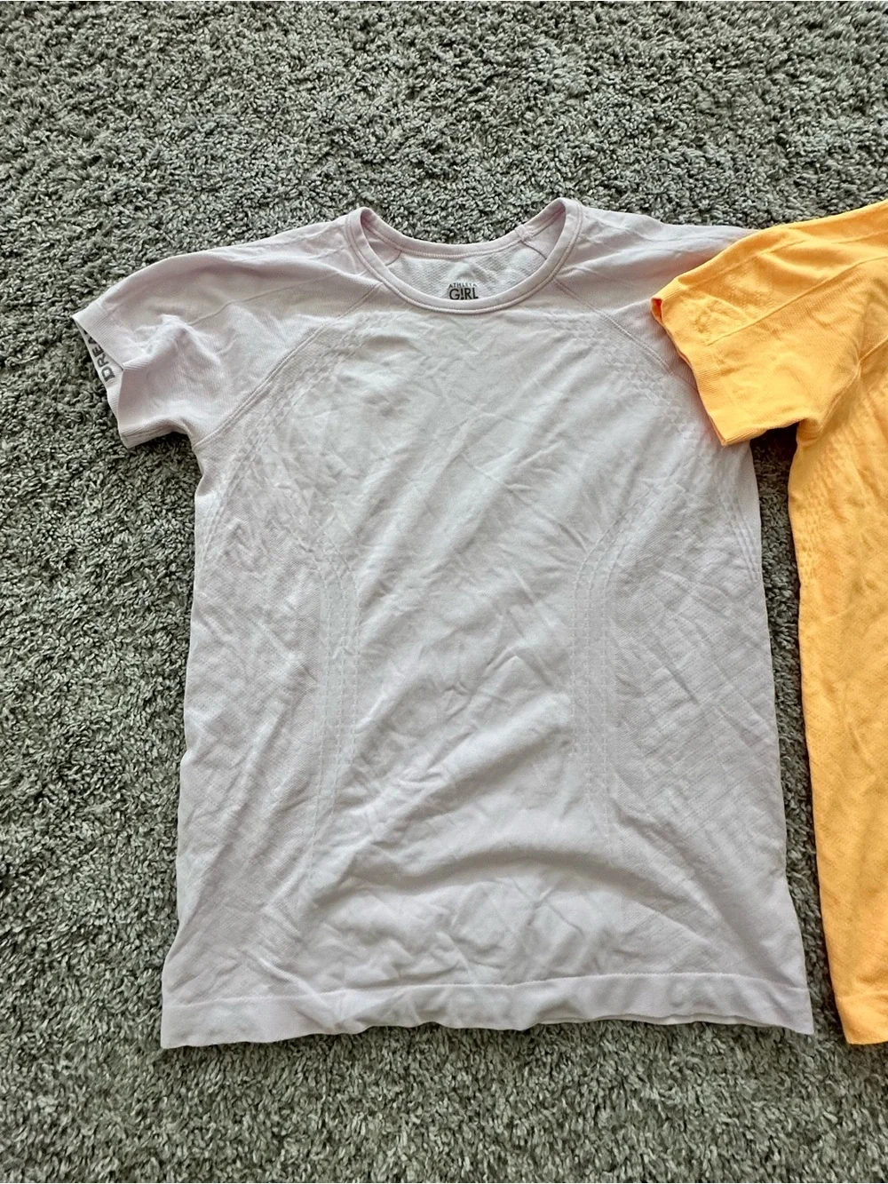 Athleta Girl Short Sleeve Tee Bundle, Girls Size L/12 — Pink & Orange